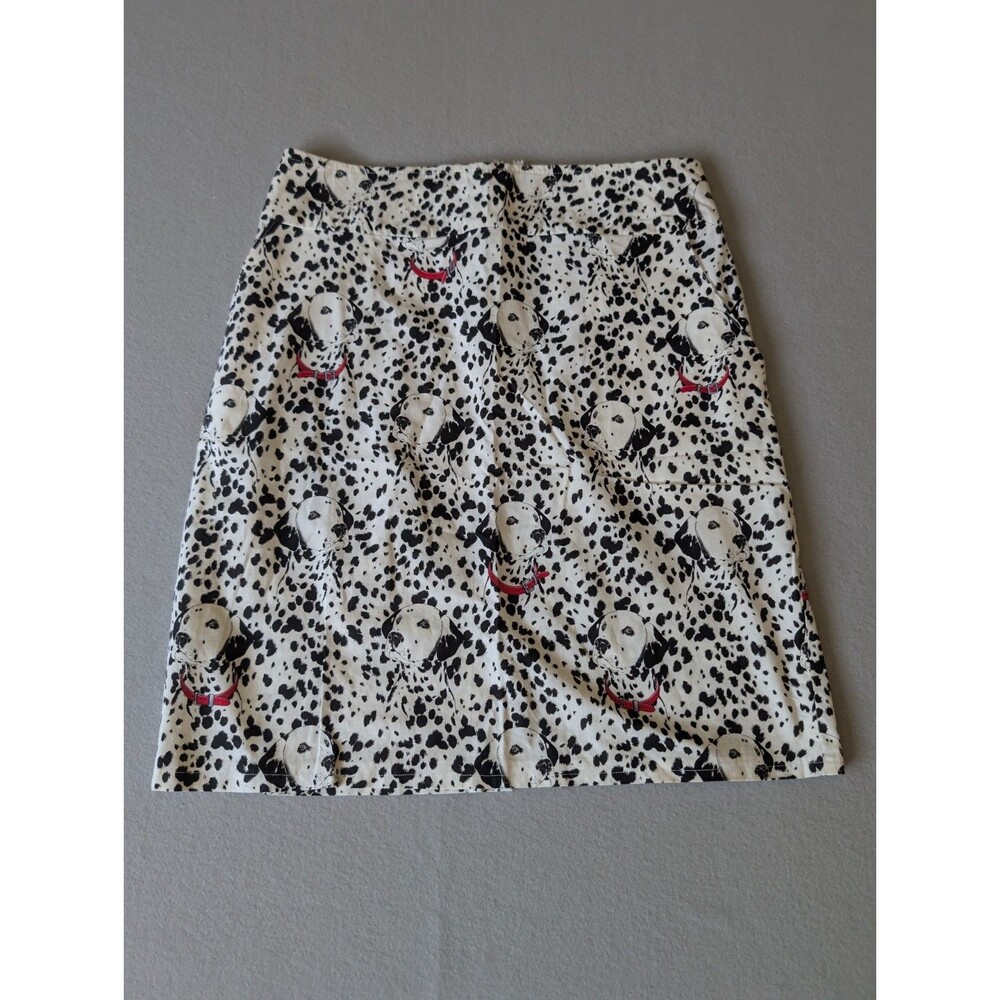 Handmade Dalmatian Animal Print Spotted Mini Skirt 90s Grunge Slit Large